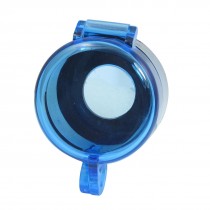 Blue Clear 22mm Plastic Cylinder Push Button Switch Guard Protector