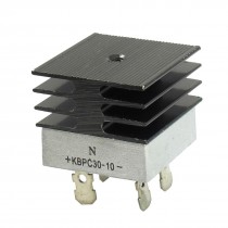 KBPC30-10 30A 1KV Single Phase Bridge Rectifier Half-Wave White w Heatsink