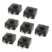 7 Pcs Horizontal 3 Pins Square Latching Flashlight Push Button Switch