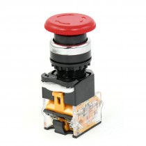 22mm 1NO 1NC Red Mushroom Emergency Stop Push Button Switch AC 230V 6A 400V 40A