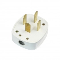 AC 380V 25A Three Phase Four Wire Four Flat Pin Plug Adapter Connector White