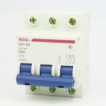AC 400V 63Amp 3-Pole 3P Overload Protection MCB Mini Circuit Breaker