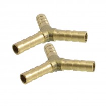 2 x Pneumatic Y Shaped 6mm to 6mm Barb Connector Quick Fittings