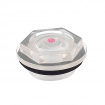 Black Rubber Washer Clear Plastic Oil Level Sight Glass 27mm for Air Compressor