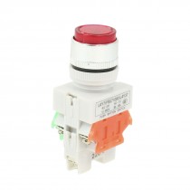 AC 660V 10A Red LED Light Momentary Push Button Switch 22mm 1 NO 1 NC
