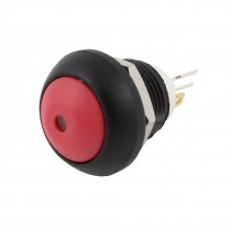 Red Light Momentary 12mm Thread DC 36V 2A SPST Push Button Switch