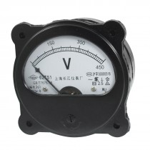 AC 0-450V Fine Tuning Dial Panel Analog Voltage Meter Voltmeter Black