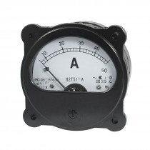 AC 0-50A Fine Tuning Dial Panel Analog Ampere Meter Amperemeter Black