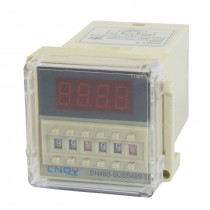 DH48S-S LCD Display Time Timer Delay Relay 8-Pin SPST 0.1S-99H AC 48V