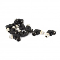 10 Pcs Pneumetic 6mm to 1/8" PT Male Thread One Touch Elbow Quick Fittings