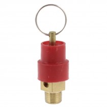 Air Compressor 1/8" Thread Safety Pressure Relief Valve Red Gold Tone