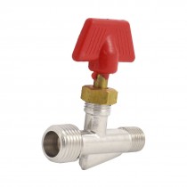 Metal 13mm to 9mm Male Thread Inline Manual Valve for Air Compressor