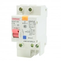 AC 230/400V 16A 1 Pole Overload Protection ELCB Earth Leakage Circuit Breaker