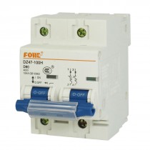 AC 400V 80A Two Poles Overload Protection MCB Mini Circuit Breaker