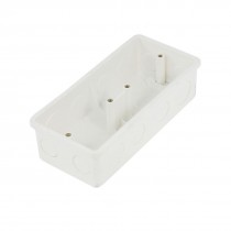 168x80x45mm Flush-Type PVC Wall Mounted Two Gang Junction Box Case White