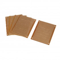 9cm x 7cm Panel Universal Single Side PCB Circuit Board Copper Tone 5 Pcs