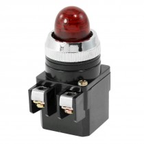 Red Round Head DC 6.3V Bulbs Srews Connecting Indicator Light AC 220V 50/60Hz