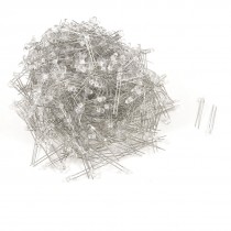 1000 Pcs 2.2-3.2VDC 20mA 2 Pin Terminal 3mm F3 Red LED Light Emitting Diodes