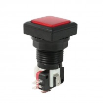AC 125V/250V 15A33mm Red Square Button NO NC Momentary Pushbutton Switch