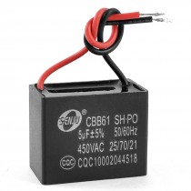 Metalized Polypropylene Film Motor Running Capacitor 5uF AC 450V CBB61