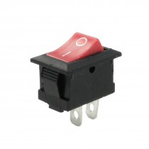 AC 250V 8A SPST 2 Pins Red Button Snap in Boat Rocker Switch