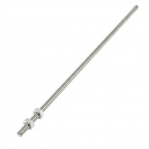 Silver Tone Stainless Steel Thread Bar Stock Rod 320mm x M8