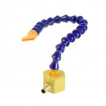 8mm Connector Dia Flexible Flat Nozzle Water Oil Coolant Pipe 29cm Long w Base