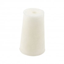 7mm Hole Dia Silicone Test Tube Stopper Plug 31mm Long White