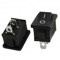 8x AC 6A/250V 10A/125V ON-OFF 2 Position SPST 2 Pin Snap in Rocker Switch Black