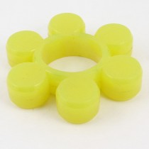 98mm x 20mm 6 Cylinder Petal Drive Shaft Rubber Coupler Damper Yellow