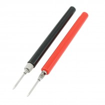 2 x 13cm Length Multimeters Meter Probe Test Lead Black Red