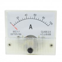 DC 0-100A Current Rectangular Panel Analog Ammeter Measuring Tool 85C1-A