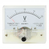 DC 0-20A Fine Tuning Dial Panel Rectangle Analog Ampere Meter Amperemeter