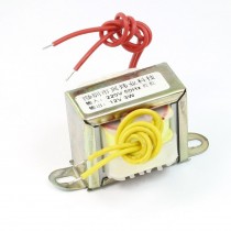 220V 50Hz Input to 12V 3W Output EI Core Single Phase Power Transformer