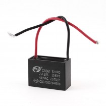 Replacement Ceiling Fan Motor Running Capacitor Black CBB61 450VAC 2uF 50/60Hz