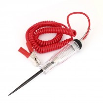 DC 6-24V Circuit Volt Voltage Tester Pen Red Clear for Auto Truck