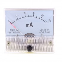 2.5 Accuracy DC 0-50mA Analog Current Panel Meter Ammeter 85C1-mA