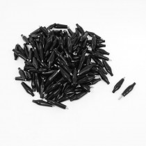 150 Pcs 35mm Alligator Clip Battery Clamp Terst Probe Black