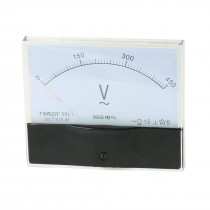 AC 0-450V Zero Setting Dial Panel Rectangle Analog Voltage Meter Voltmeter