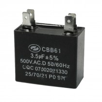 500V AC CBB61 3 5uF 5 Tolerance Polypropylene Film Motor Capacitor