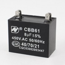 CBB61 450VAC 8uF 50/60Hz 4 Pins Air Conditioner Machine Capacitor