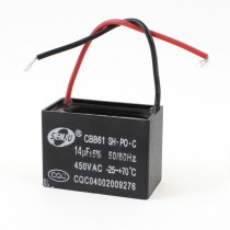 Replacement Ceiling Fan Motor Running Capacitor CBB61 450VAC 14uF 50/60Hz