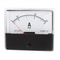 AC 30A Rectangular Panel Analog Meter Ammeter Amperemeter