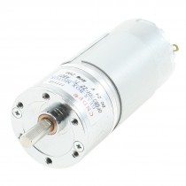 Metal Shell 2 Terminals 38mm Body Diameter Electric Geared Motor DC 24V 200RPM