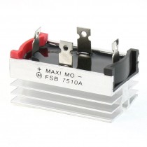 Aluminum Heatsink Base Single Phase Bridge Rectifier Diode 75A 1000V