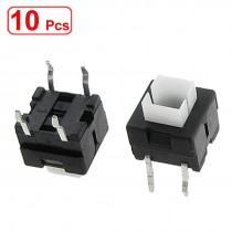 10 Pcs Momentary Action 4 Pin Push Button Tact Switch 8mm x 8mm