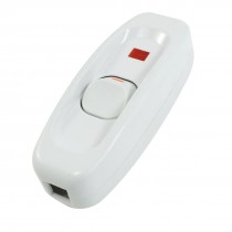 White Bedroom Red Indicator Light 2 Postion In Line Switch 250V 10A