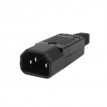AC 250V 10A C16 Male Plug Power Cable Connector Black for Rice Cooker