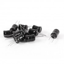 2.5MH 9mm x 12mm UL-polyolefin Metal Electronic Circuit Inductors 10 Pcs