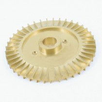 Water Pump Part Double Side 78mm Diameter Gold Tone Brass Impeller